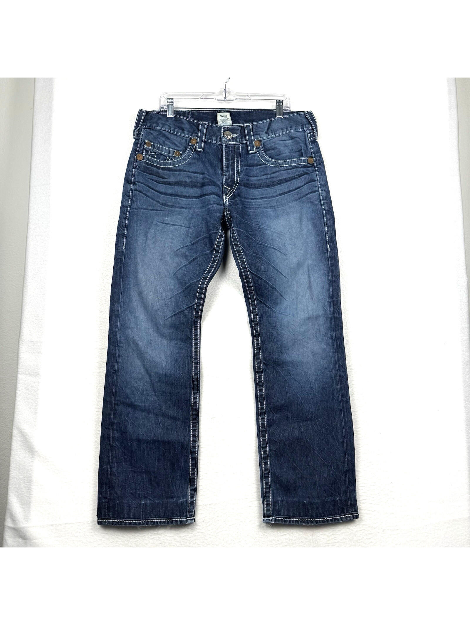 True Religion Bobby Big T Size 34 Mens Relaxed Loose Denim Jeans Y2k Made Usa